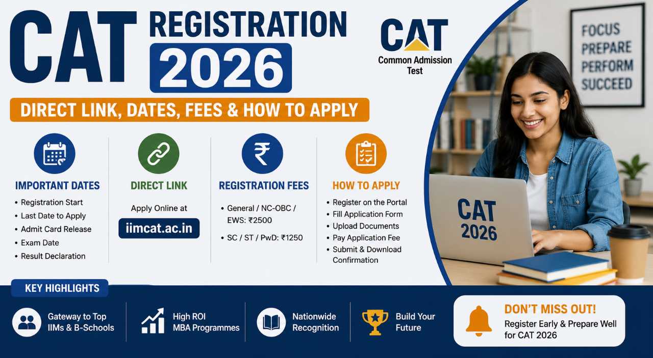 CAT Registration 2026: Direct Link, Dates, Fees & How to Apply
