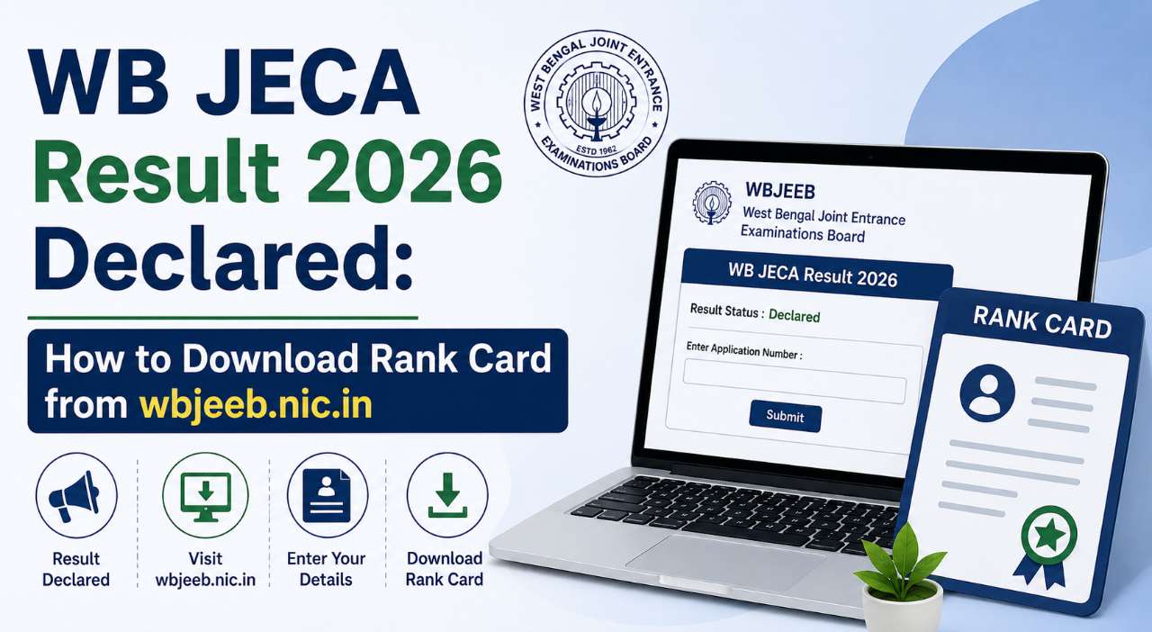 WB JECA Result 2026 Declared: How to Download Rank Card from wbjeeb.nic.in