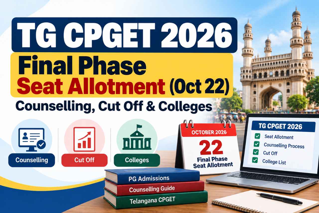 TG CPGET 2026 Final Phase Seat Allotment Result: Date, Cutoff, Counselling & College-Wise Details