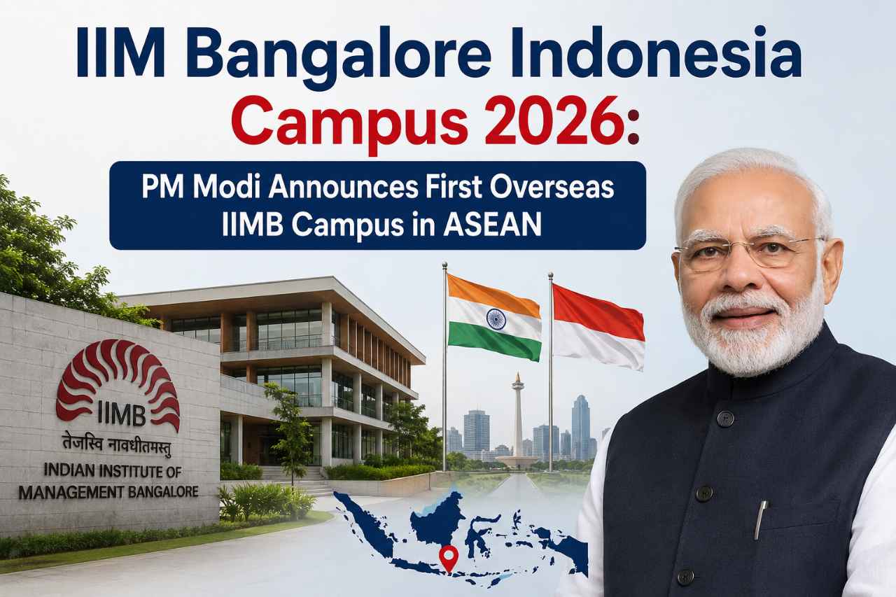 IIM Bangalore Indonesia Campus 2026: PM Modi Announces First Overseas IIMB Campus in ASEAN