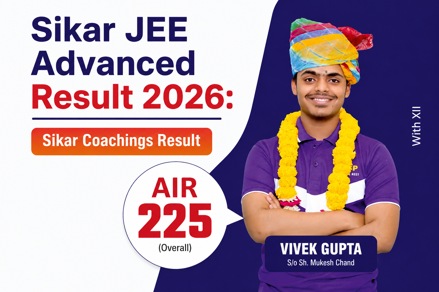 Sikar JEE Advanced Result 2026: Sikar Coachings Result
