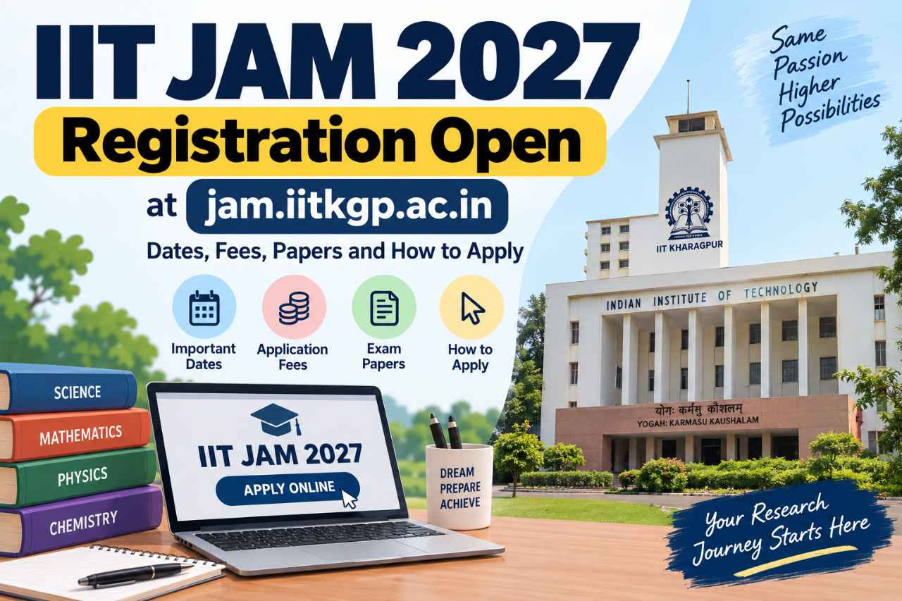 IIT JAM 2027 Registration Open at jam.iitkgp.ac.in: Dates, Fees, Papers and How to Apply