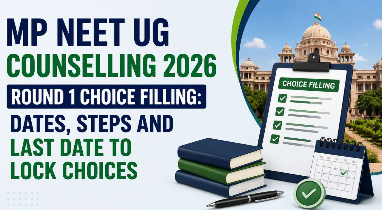 MP NEET UG Counselling 2026 Round 1 Choice Filling: Dates, Steps and Last Date to Lock Choices