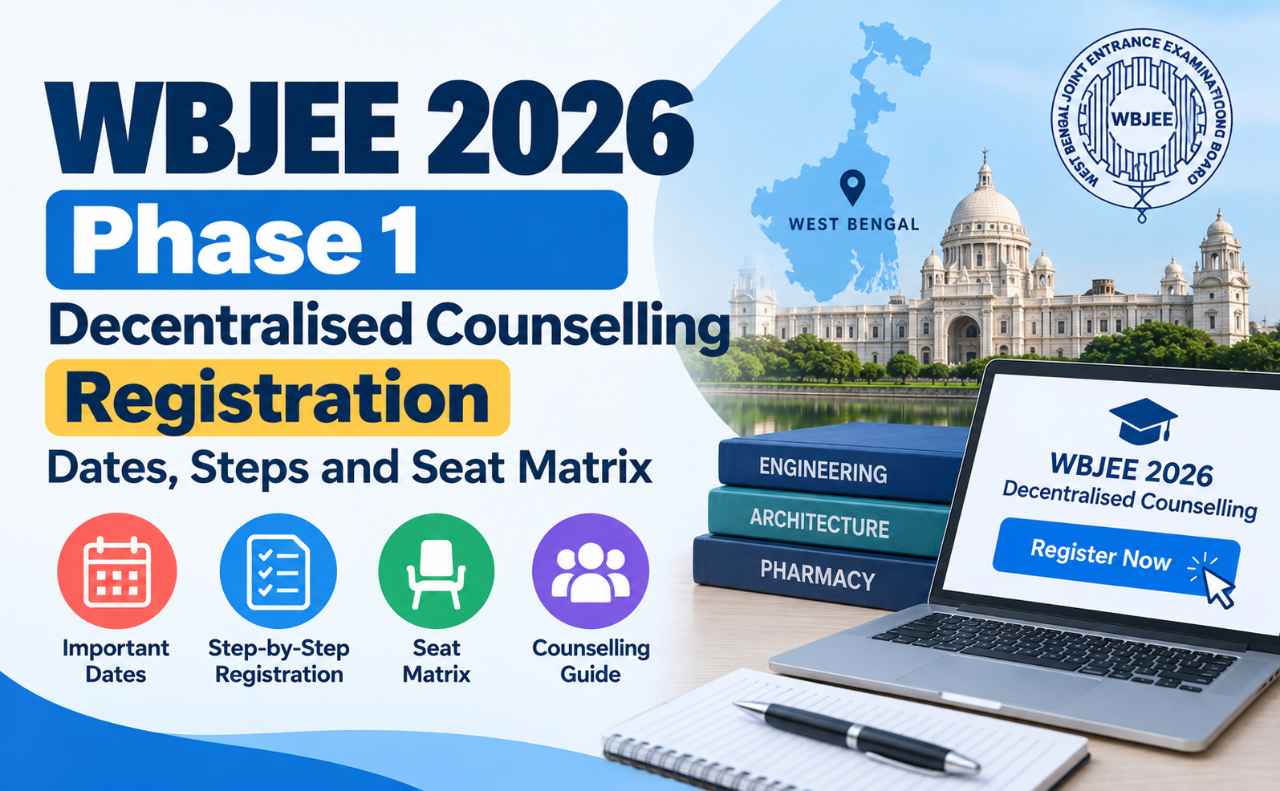 WBJEE 2026 Phase 1 Decentralised Counselling Registration: Dates, Steps and Seat Matrix