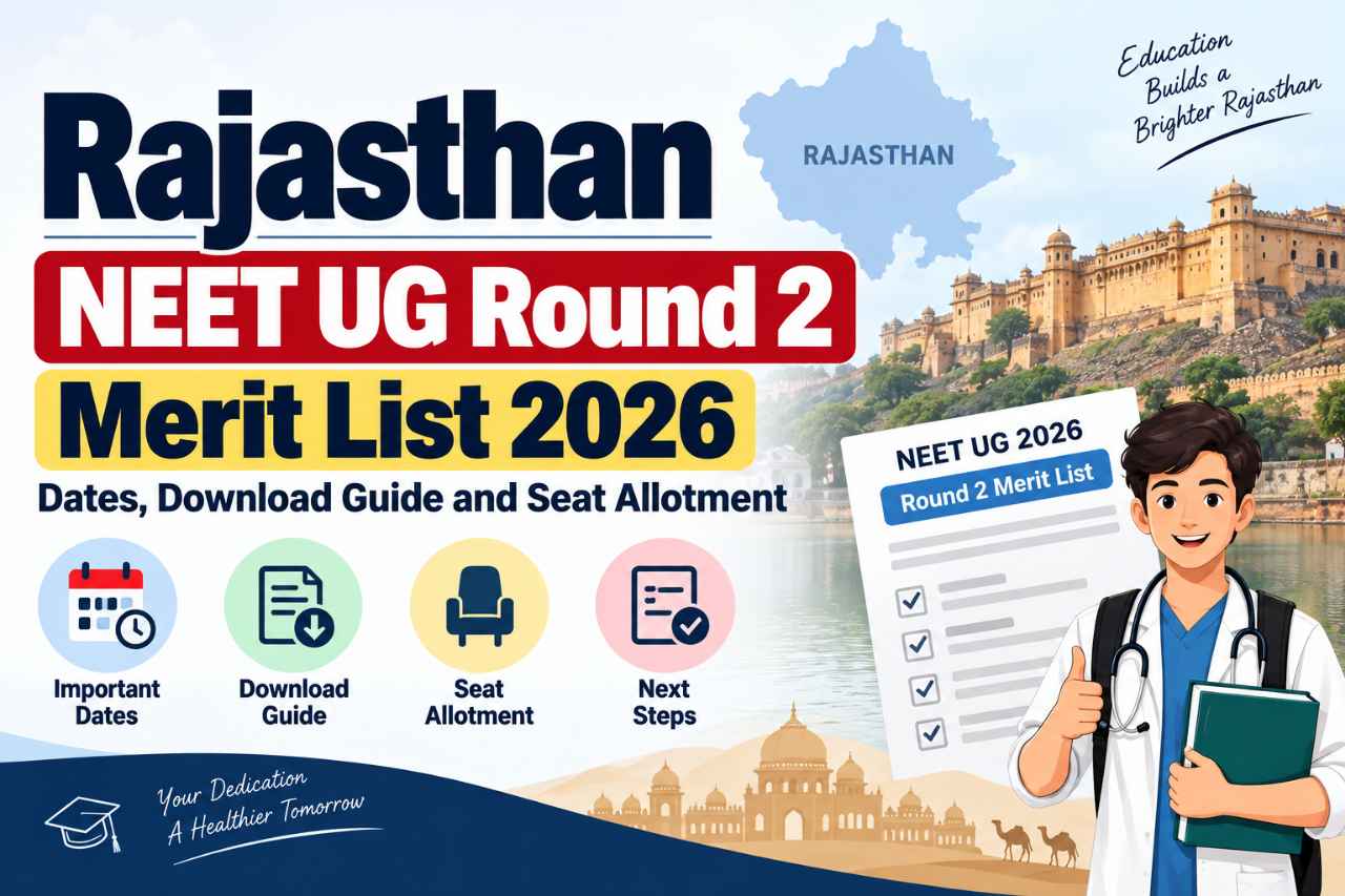 Rajasthan NEET UG Round 2 Merit List 2026: Dates, Download Guide and Seat Allotment