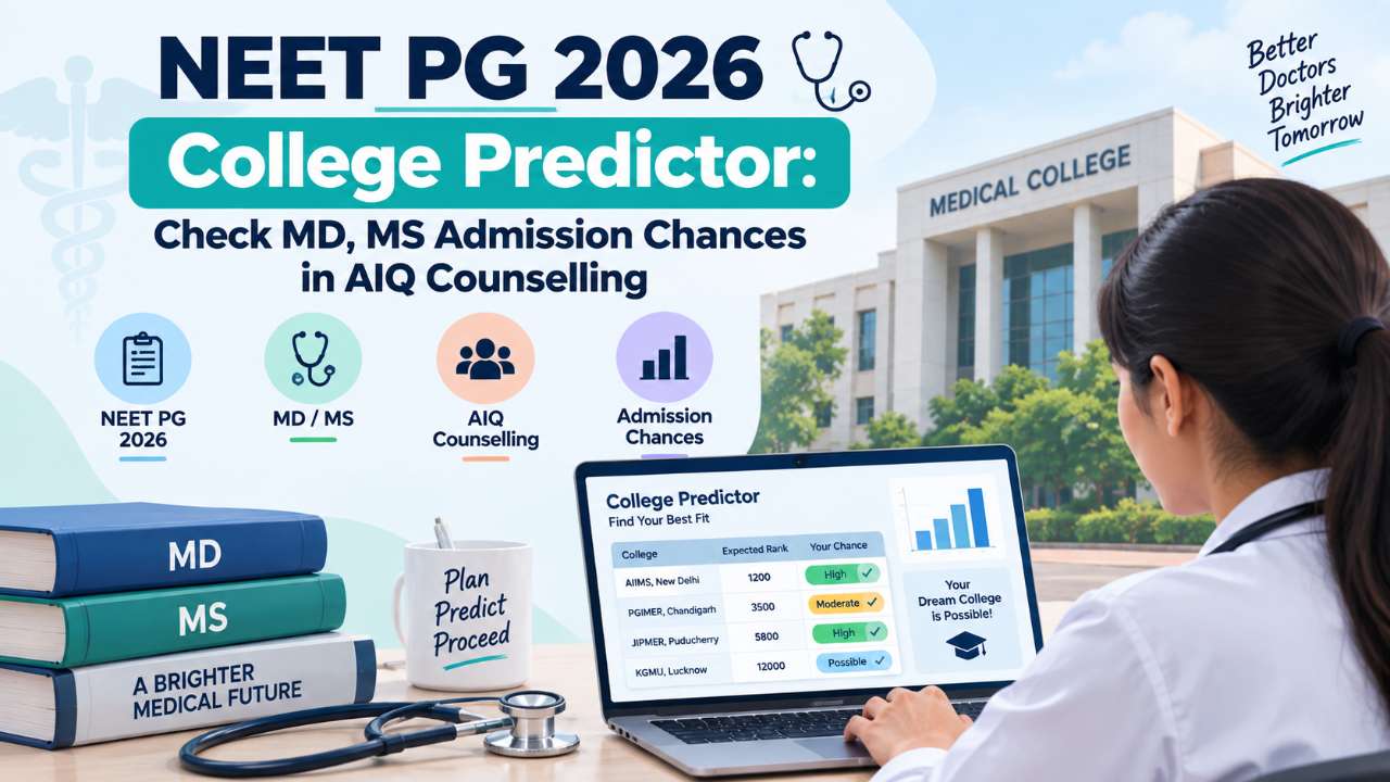 NEET PG 2026 College Predictor: Check MD, MS Admission Chances in AIQ Counselling