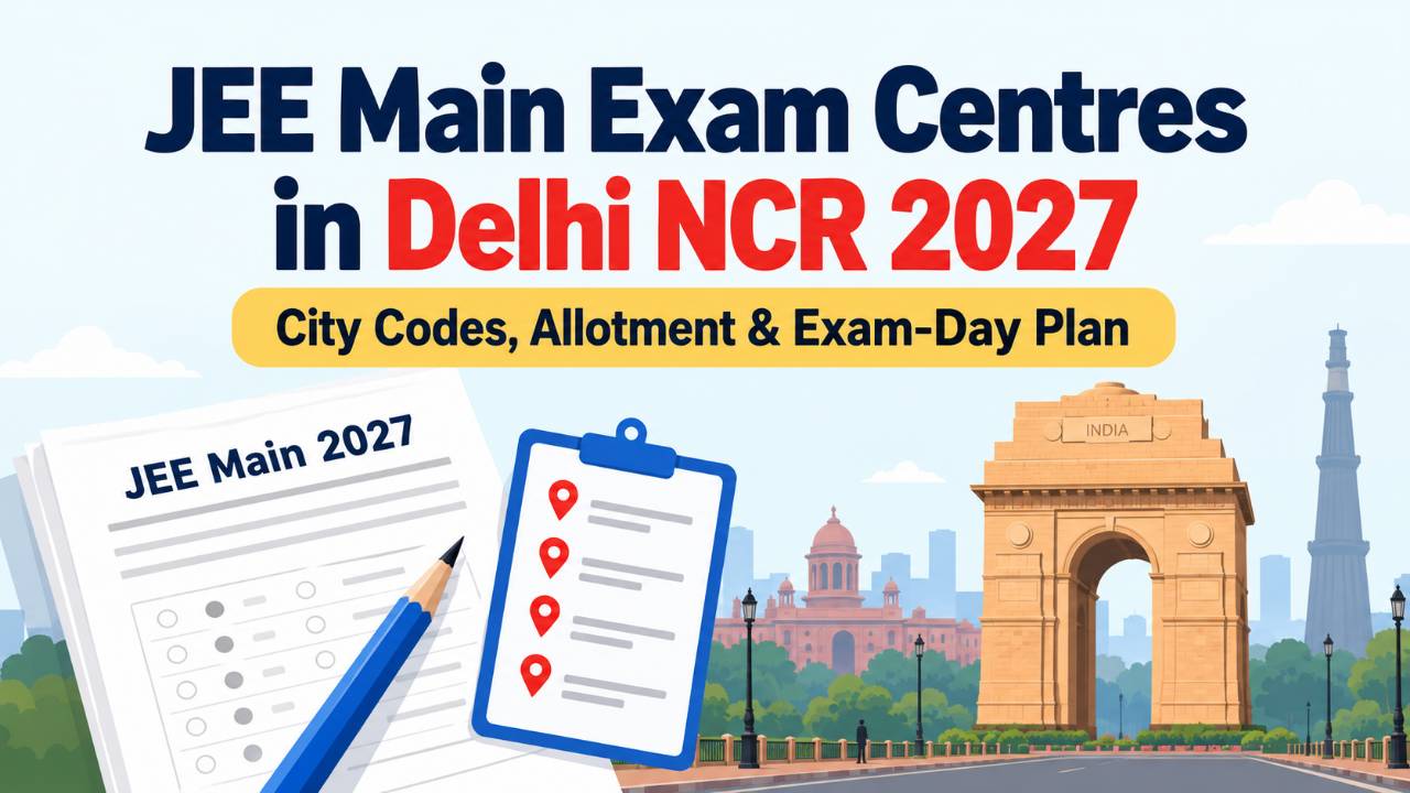 JEE Main Exam Centres in Delhi NCR 2027: City Codes, Allotment & Exam-Day Plan