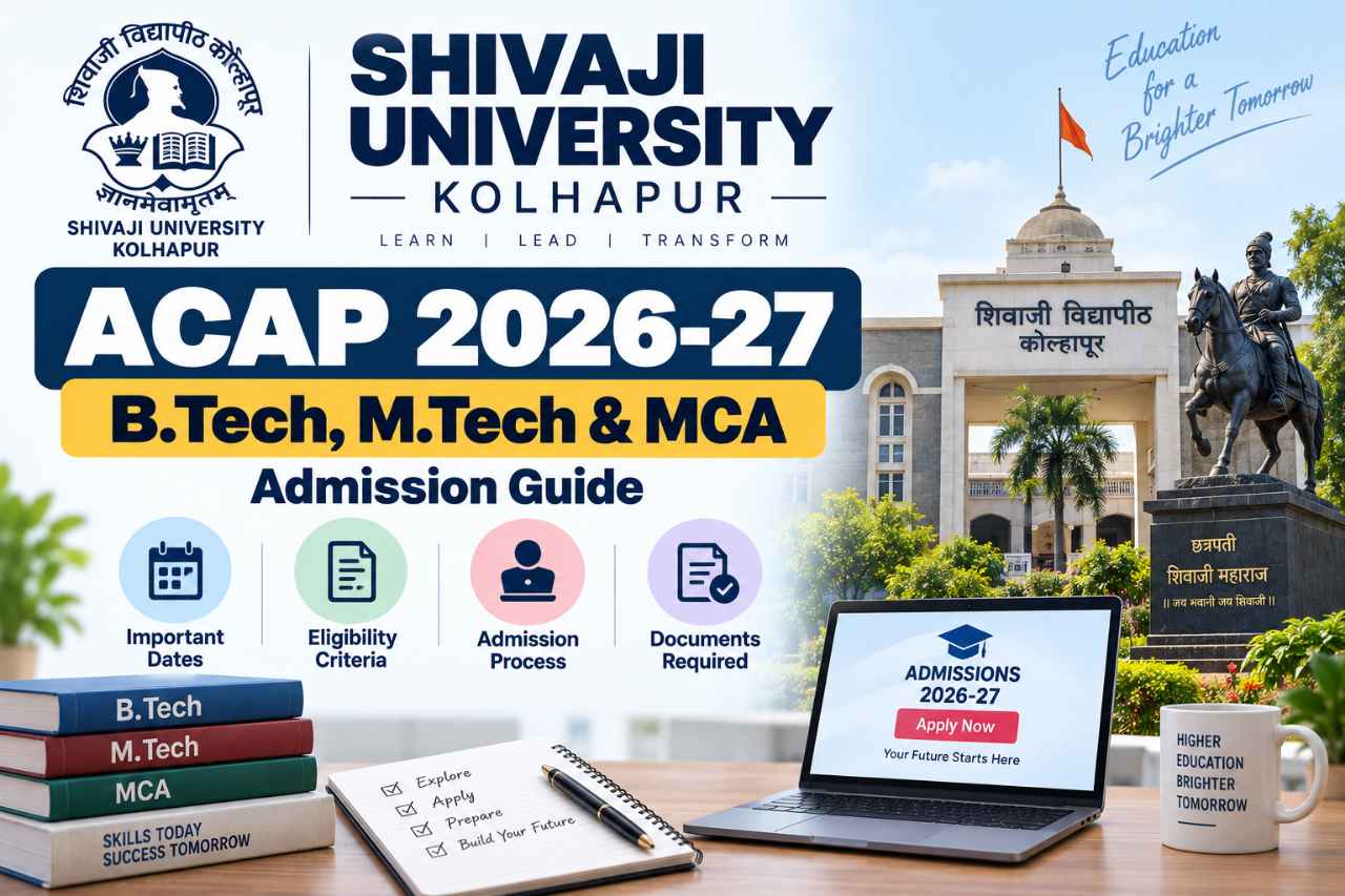 Shivaji University Kolhapur ACAP 2026-27: B.Tech, M.Tech & MCA Admission Guide