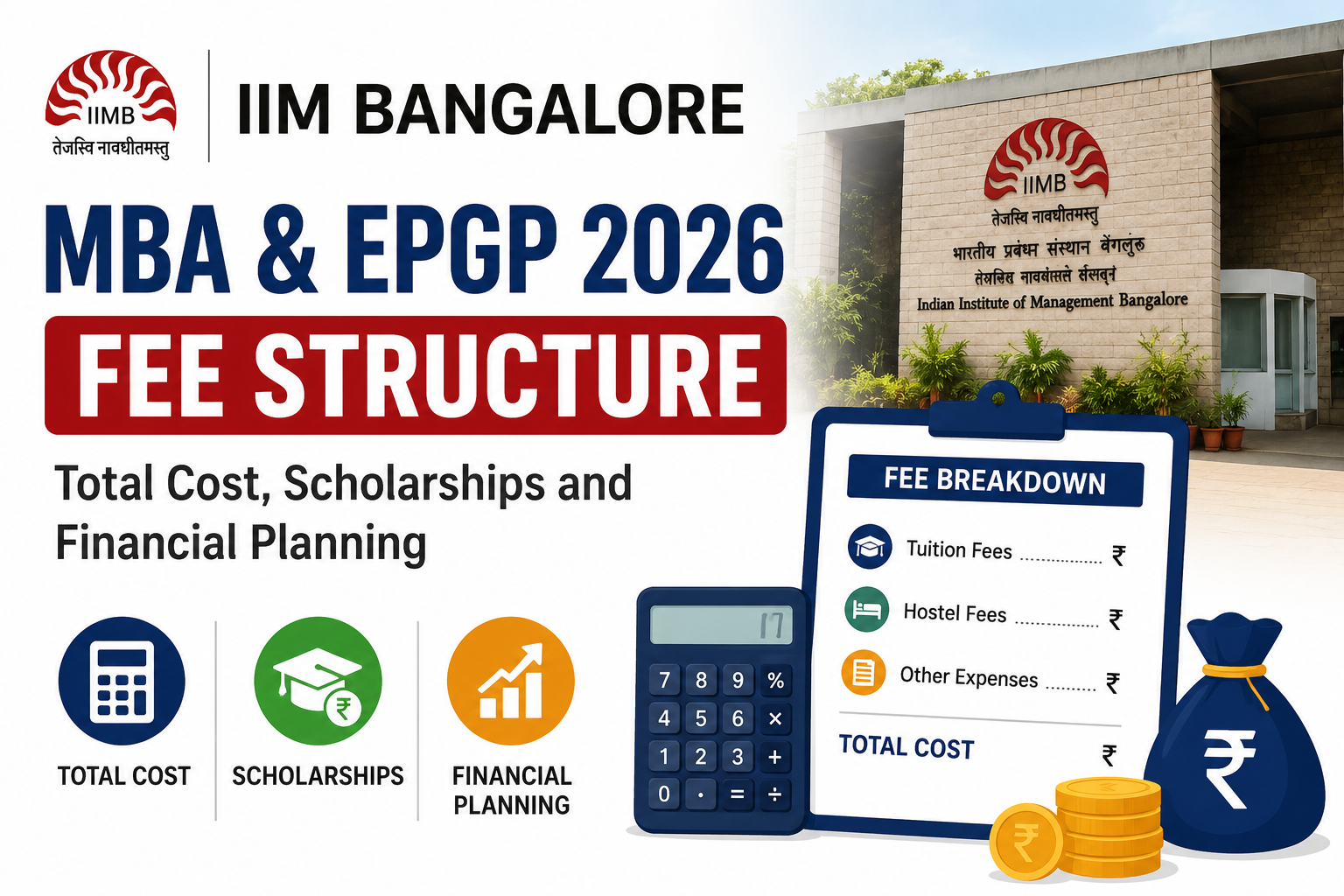 IIM Bangalore MBA & EPGP 2026 Fee Structure: Total Cost, Scholarships and Financial Planning
