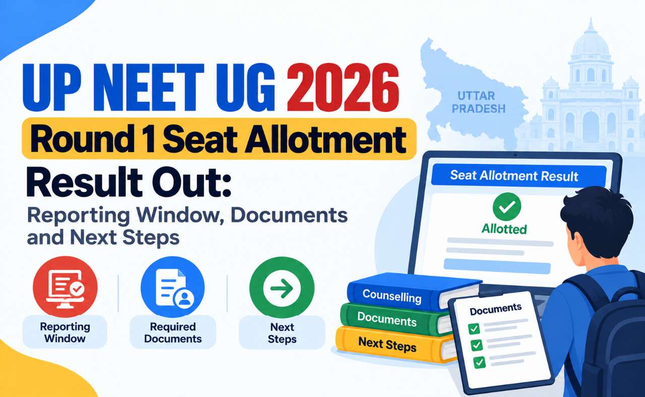 UP NEET UG 2026 Round 1 Seat Allotment Result Out: Reporting Window, Documents and Next Steps
