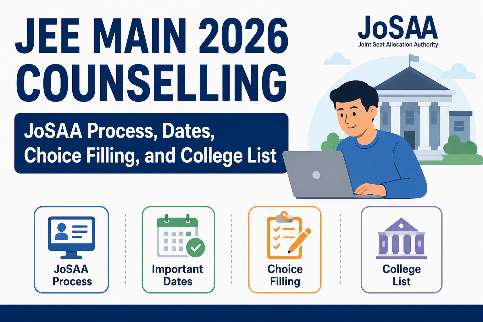 JEE Main Counselling 2026: JoSAA Process, Dates, Choice Filling, and College List