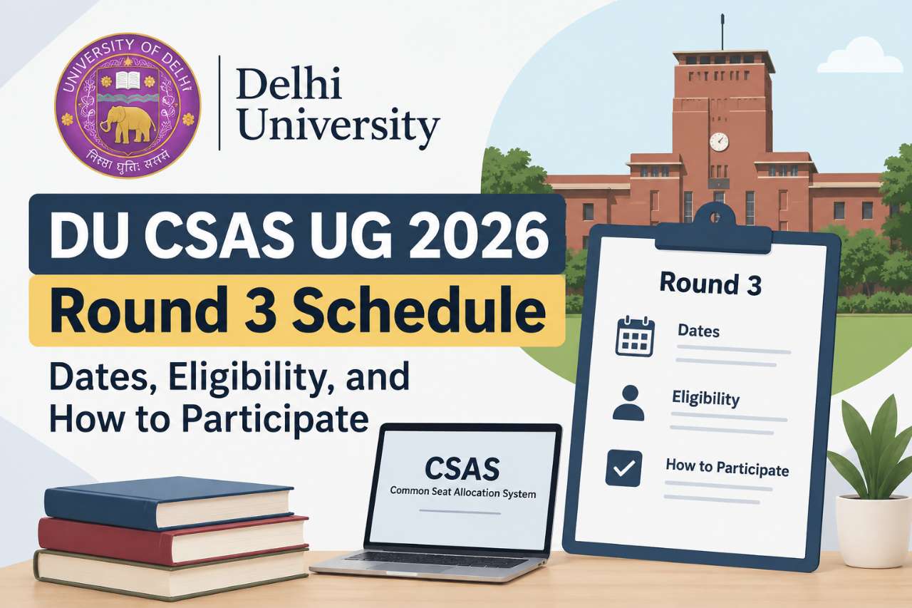 DU CSAS UG 2026 Round 3 Schedule: Dates, Eligibility, and How to Participate