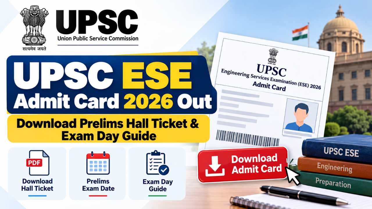 UPSC ESE Admit Card 2026 Out: Download Prelims Hall Ticket & Exam Day Guide