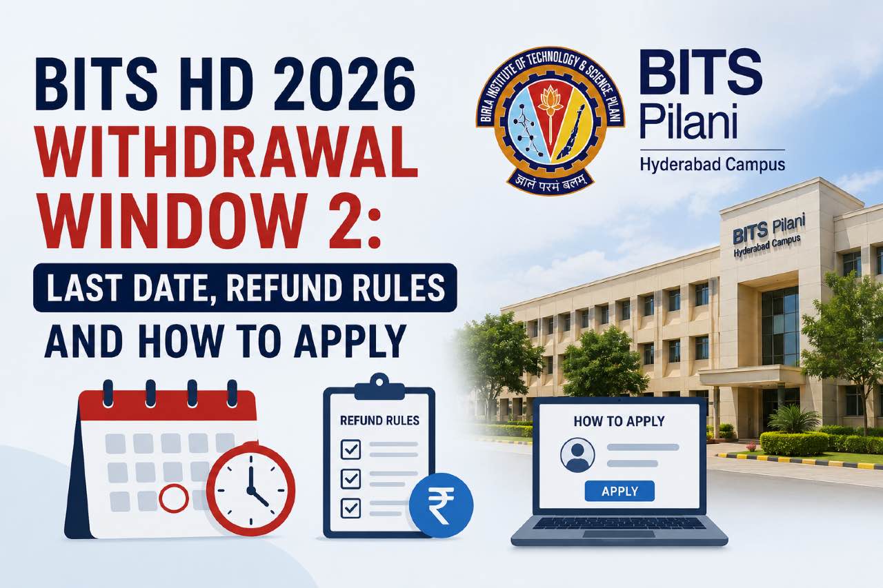 BITS HD 2026 Withdrawal Window 2: Last Date, Refund Rules and How to Apply