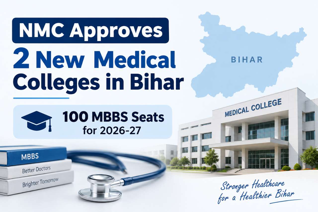 NMC Approves 2 New Medical Colleges in Bihar: 100 MBBS Seats for 2026-27