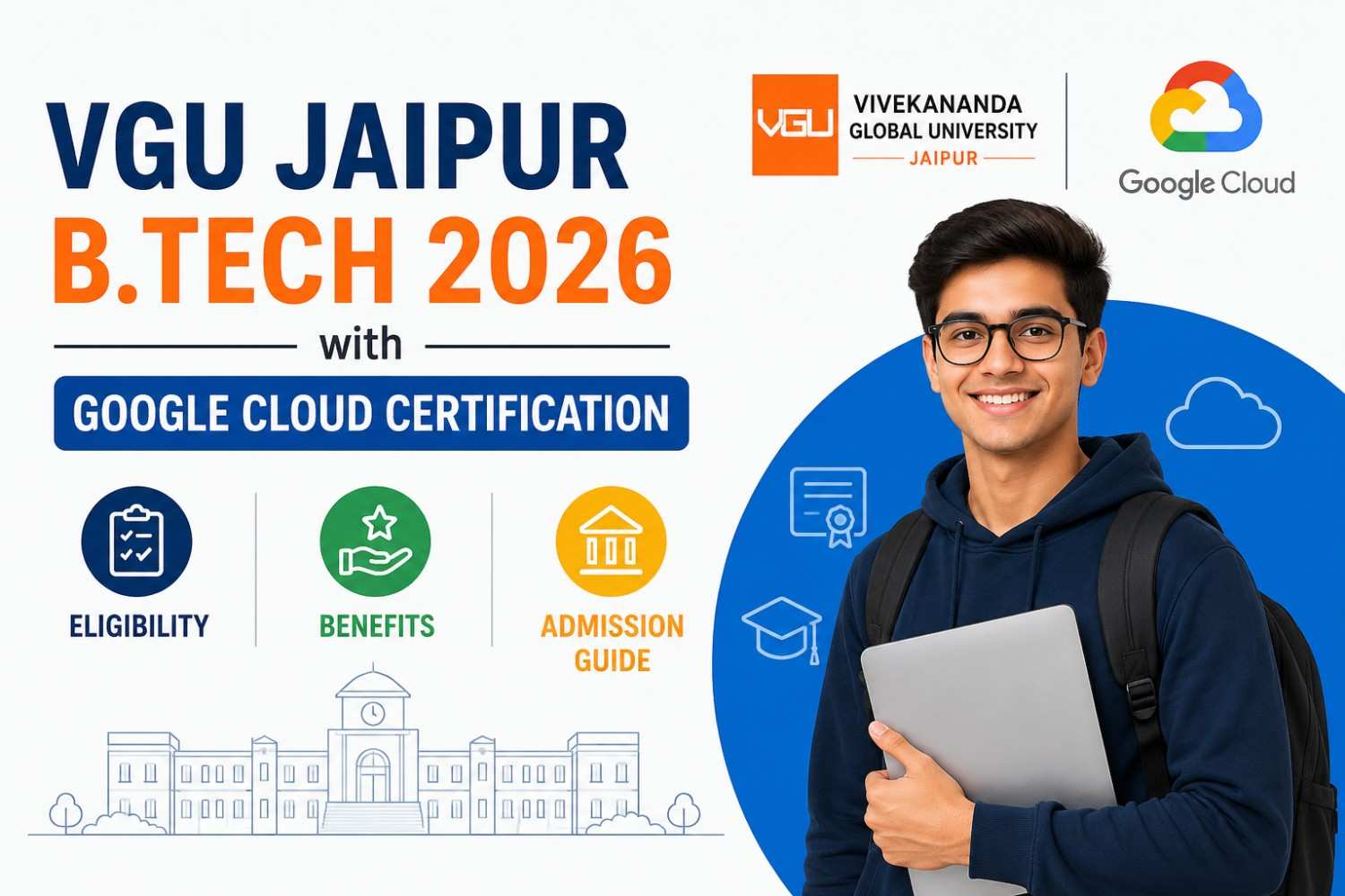 VGU Jaipur B.Tech 2026 with Google Cloud Certification: Eligibility, Benefits & Admission Guide