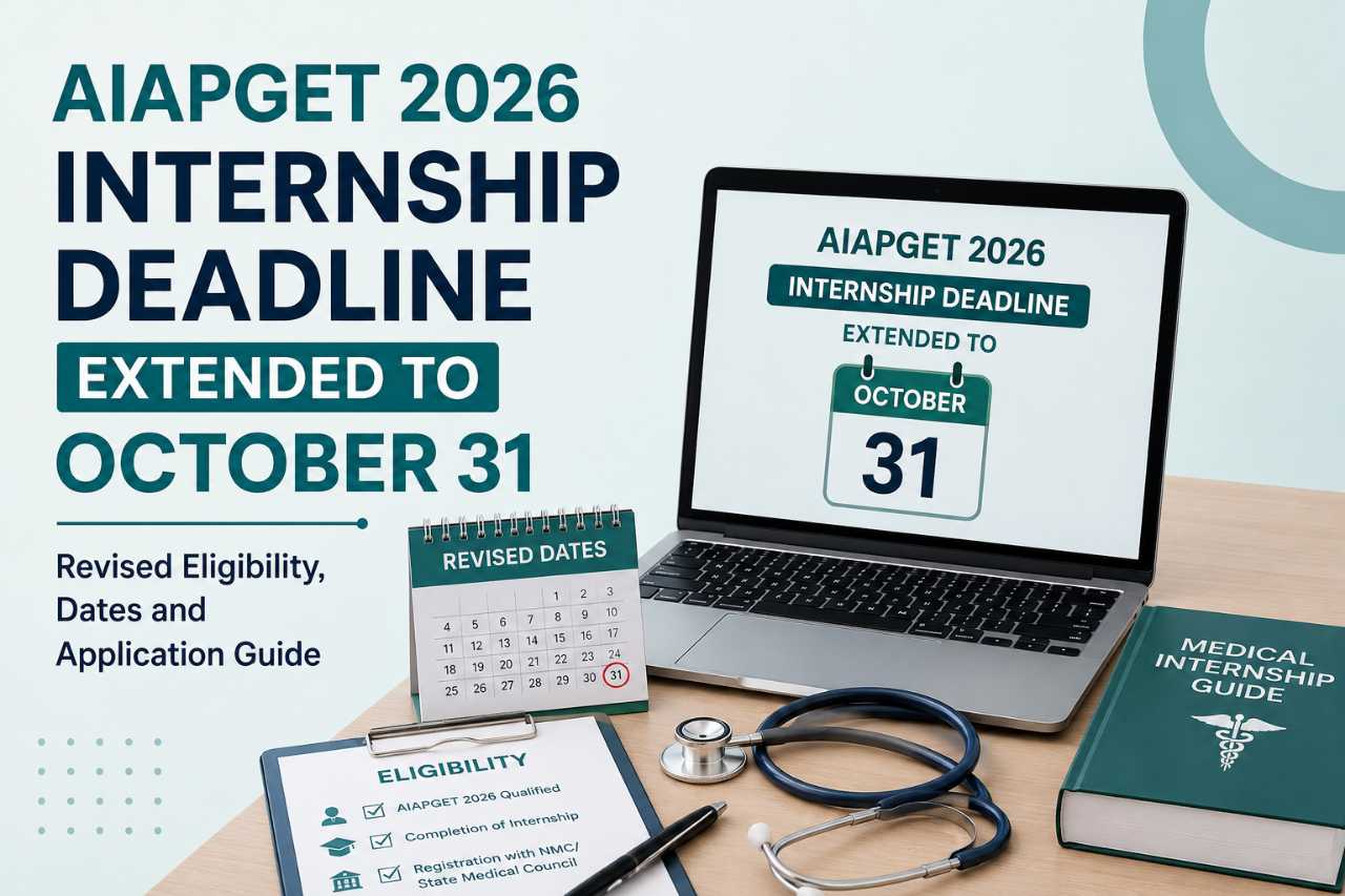 AIAPGET 2026 Internship Deadline Extended to October 31: Revised Eligibility, Dates and Application Guide