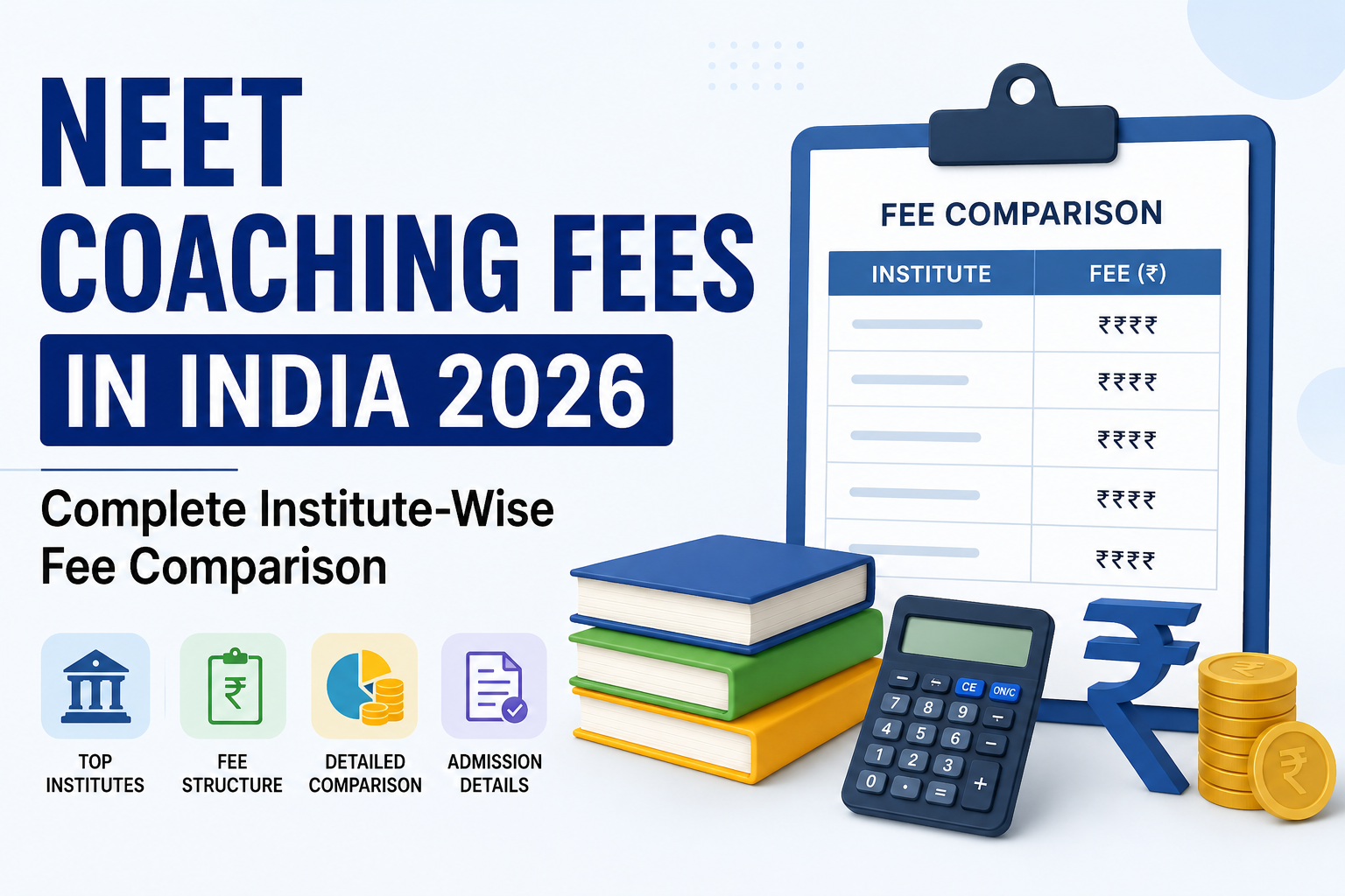 NEET Coaching Fees in India 2026: Complete Institute-Wise Fee Comparison