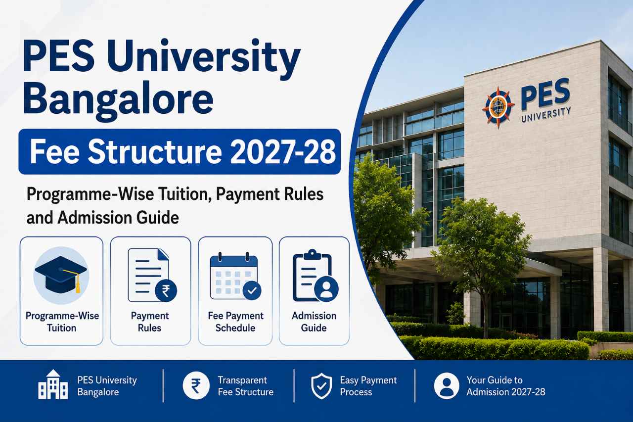 PES University Bangalore Fee Structure 2027-28: Programme-Wise Tuition, Payment Rules and Admission Guide
