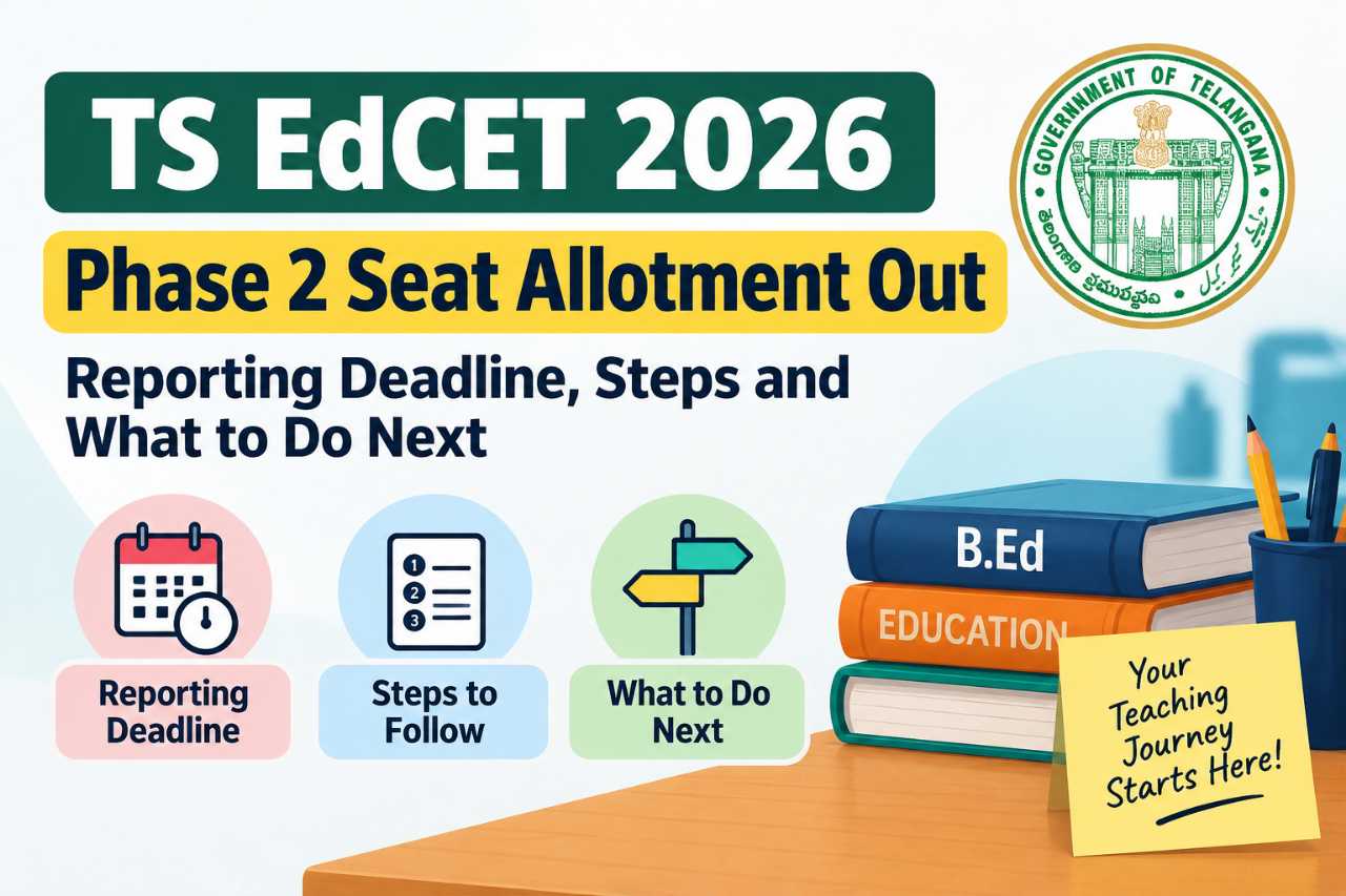 TS EdCET 2026 Phase 2 Seat Allotment Out: Reporting Deadline, Steps and What to Do Next