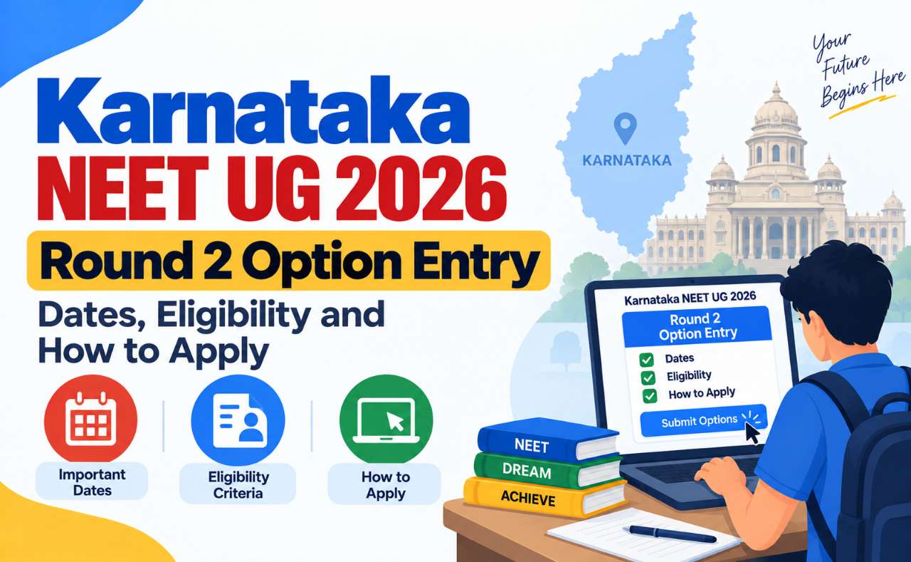 Karnataka NEET UG 2026 Round 2 Option Entry: Dates, Eligibility and How to Apply