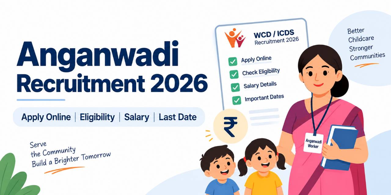 Anganwadi Recruitment 2026: Apply Online, Eligibility, Salary & Last Date