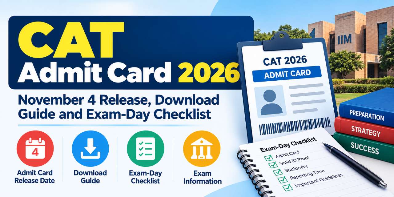 CAT Admit Card 2026: November 4 Release, Download Guide and Exam-Day Checklist