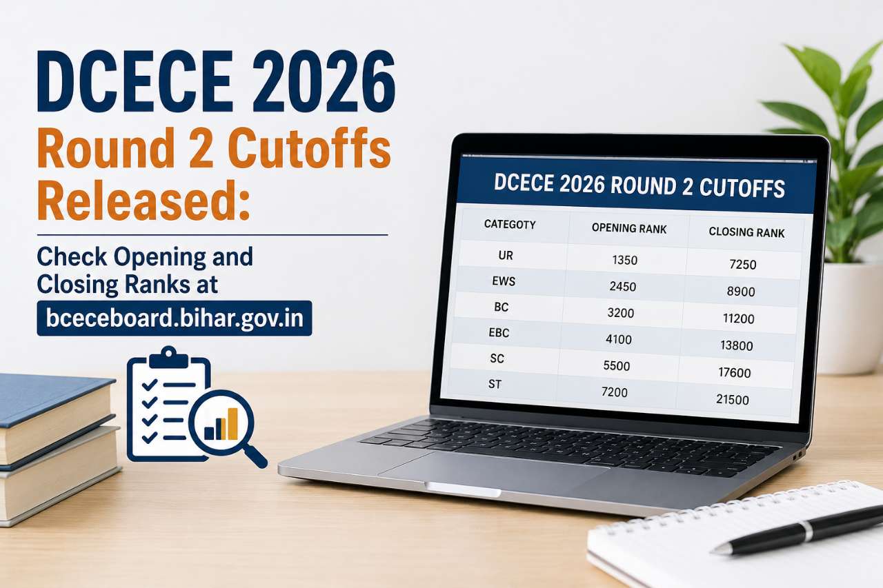 DCECE 2026 Round 2 Cutoffs Released: Check Opening and Closing Ranks at bceceboard.bihar.gov.in