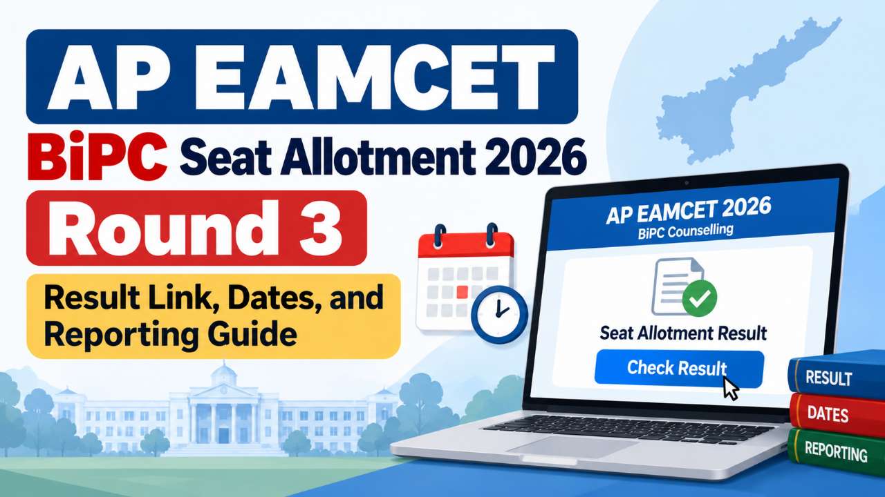 AP EAMCET BiPC Seat Allotment 2026 Round 3: Result Link, Dates, and Reporting Guide
