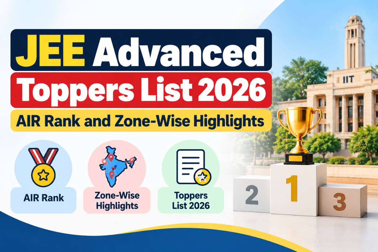 JEE Advanced Toppers List 2026: AIR Rank and Zone-Wise Highlights