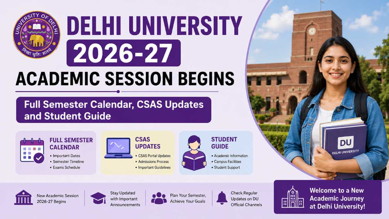 Delhi University 2026-27 Academic Session Begins: Full Semester Calendar, CSAS Updates and Student Guide
