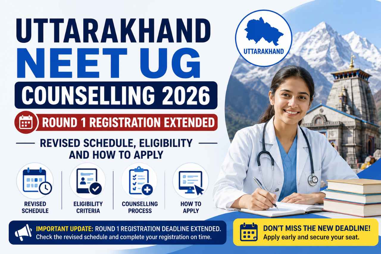Uttarakhand NEET UG Counselling 2026 Round 1 Registration Extended: Revised Schedule, Eligibility and How to Apply