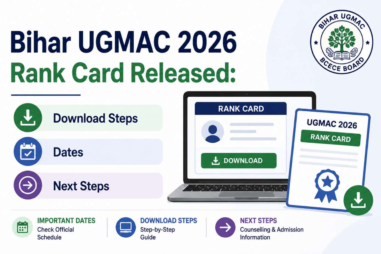 Bihar UGMAC 2026 Rank Card Released: Download Steps, Dates & Next Steps