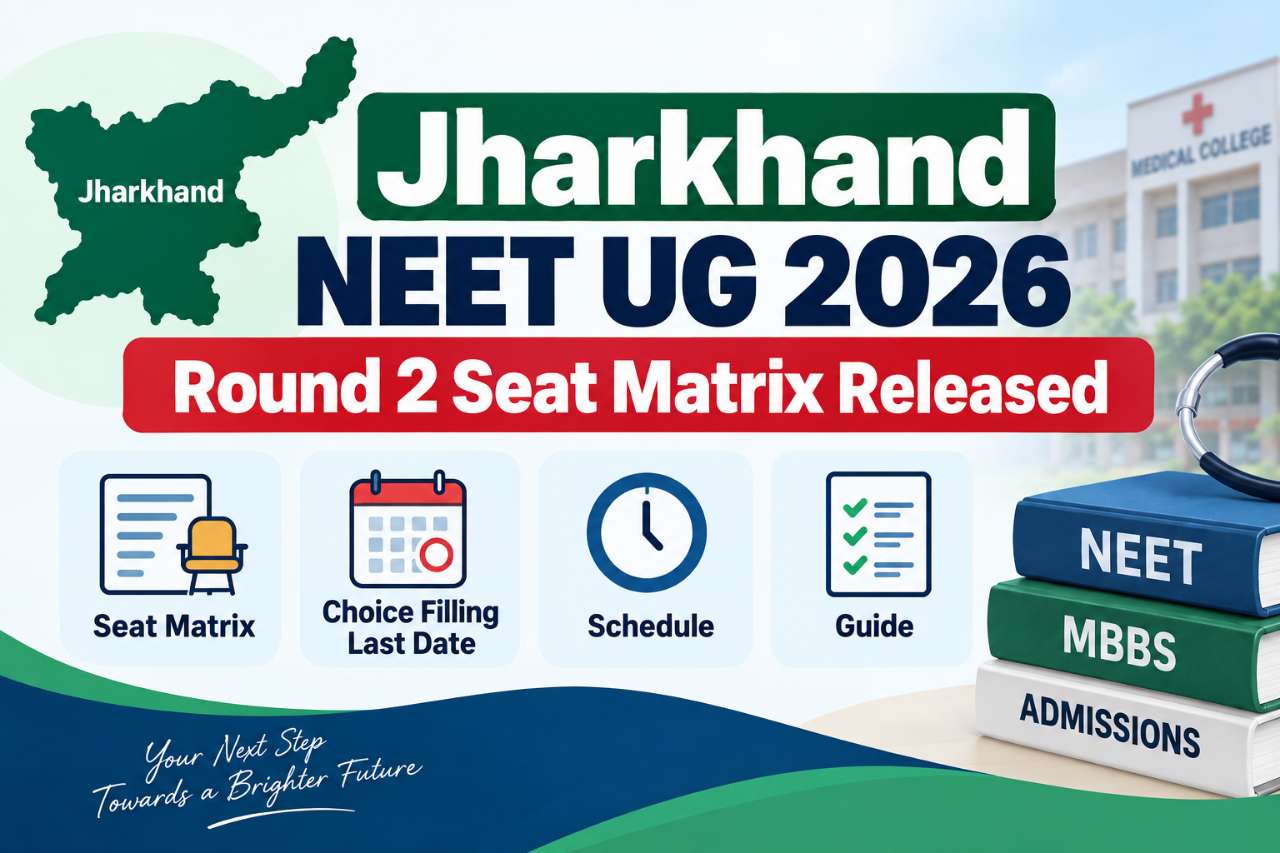 Jharkhand NEET UG 2026 Round 2 Seat Matrix Released: Choice Filling Last Date, Schedule and Guide