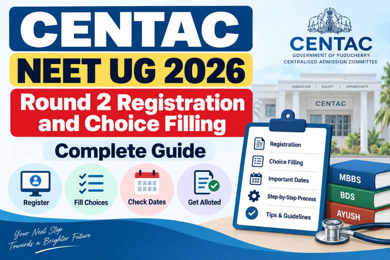 CENTAC NEET UG 2026 Round 2 Registration and Choice Filling: Complete Guide
