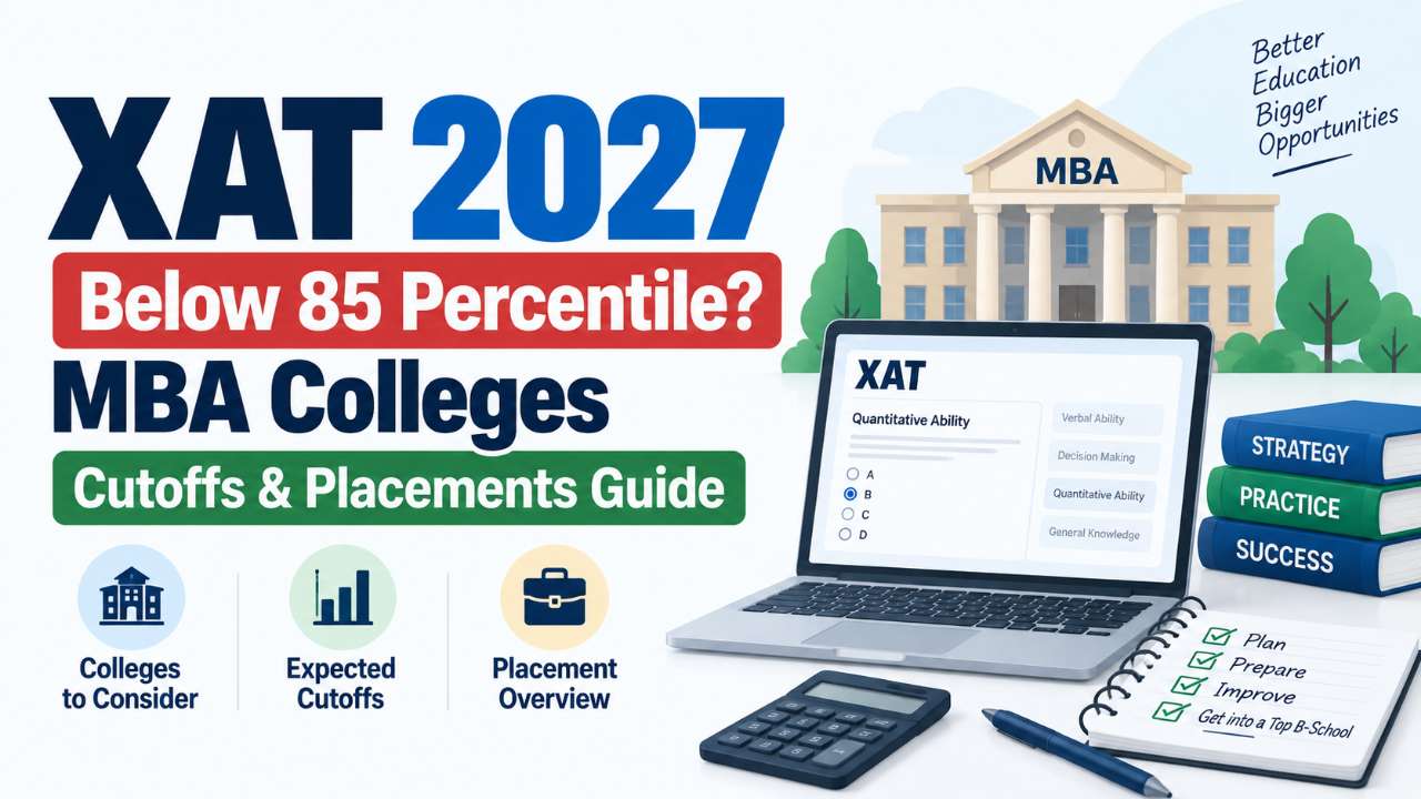 XAT Score Below 85 Percentile? MBA Colleges, Cutoffs and Placements Guide 2027