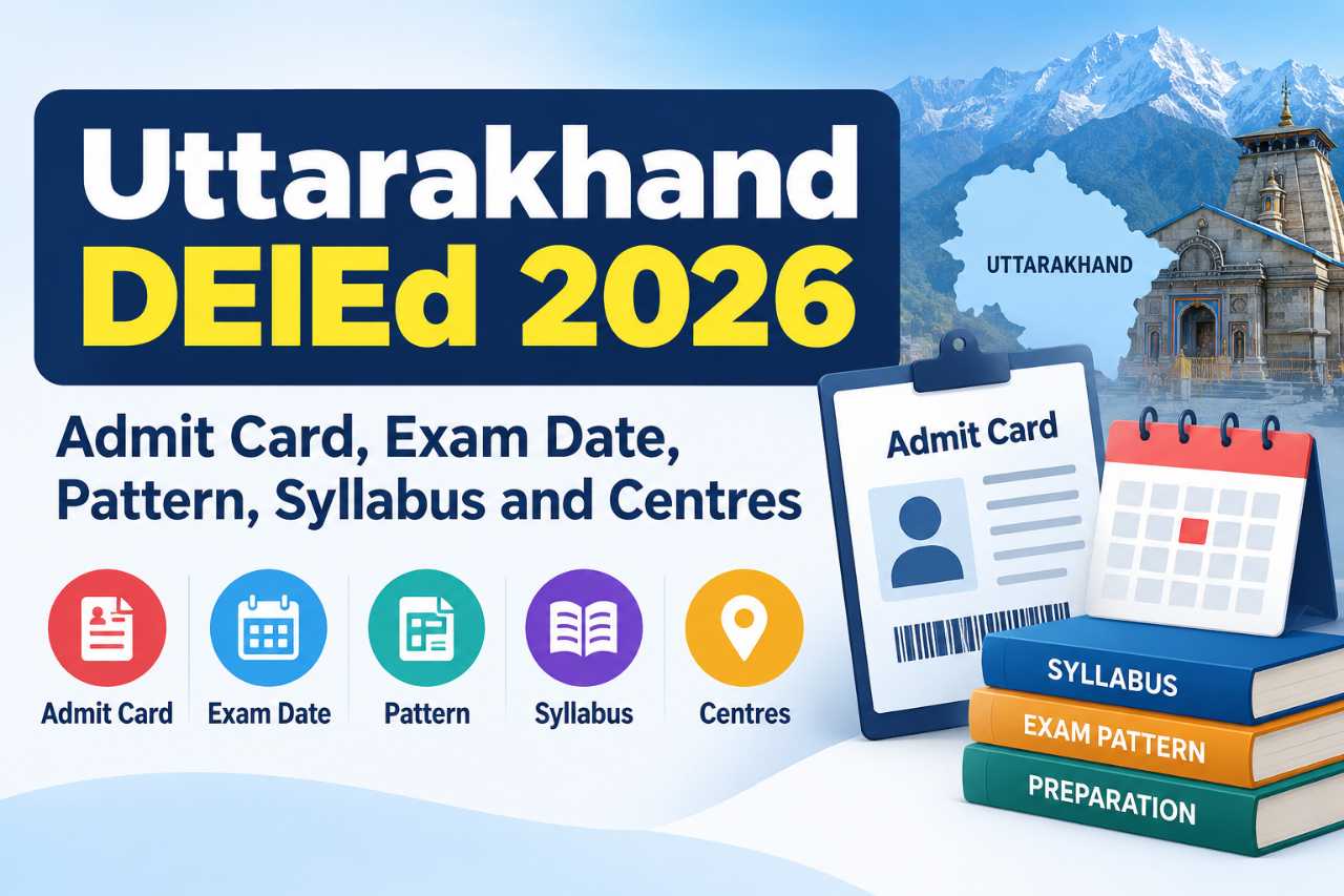 Uttarakhand DElEd 2026: Admit Card, Exam Date, Pattern, Syllabus and Centres
