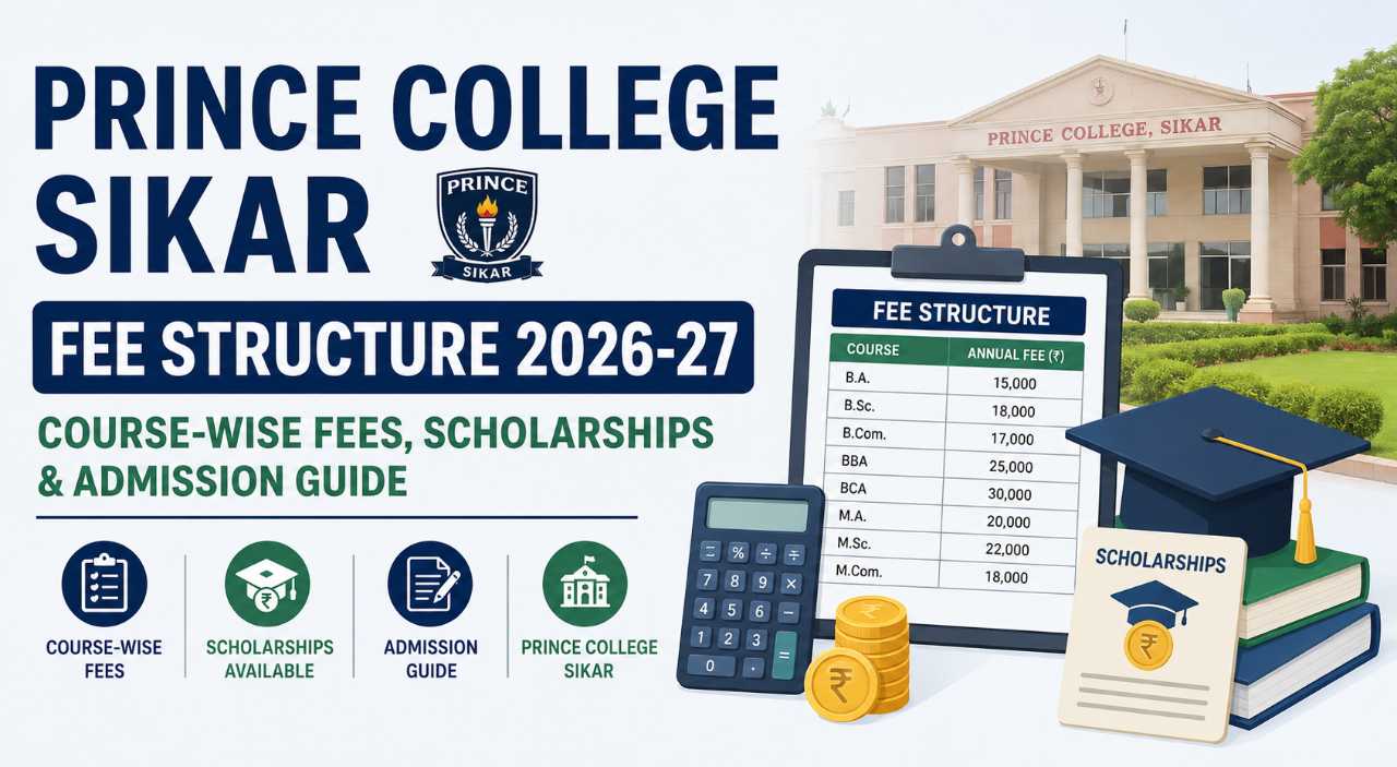 Prince College Sikar Fee Structure 2026-27: Course-Wise Fees, Scholarships & Admission Guide