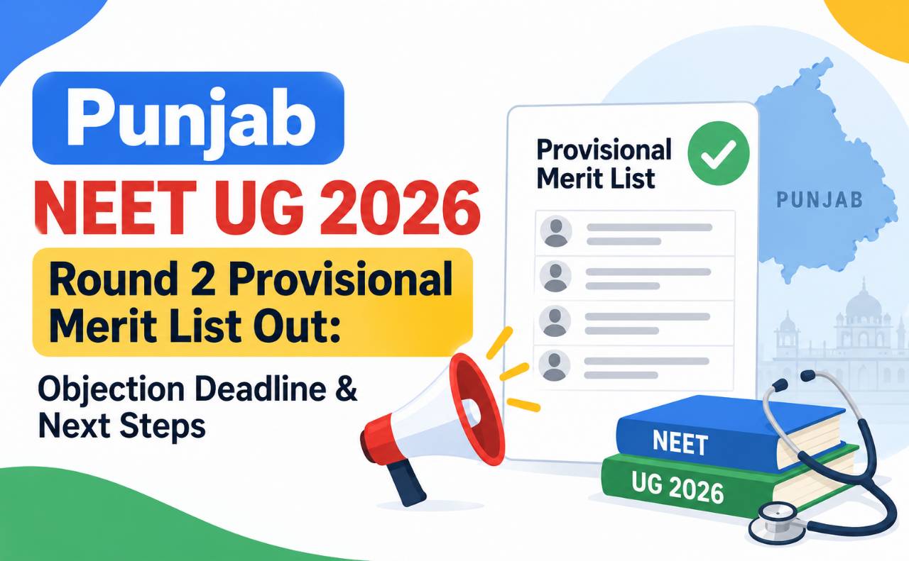Punjab NEET UG 2026 Round 2 Provisional Merit List Out: Objection Deadline & Next Steps