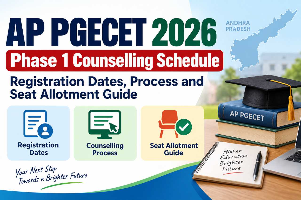 AP PGECET 2026 Phase 1 Counselling Schedule: Registration Dates, Process and Seat Allotment Guide