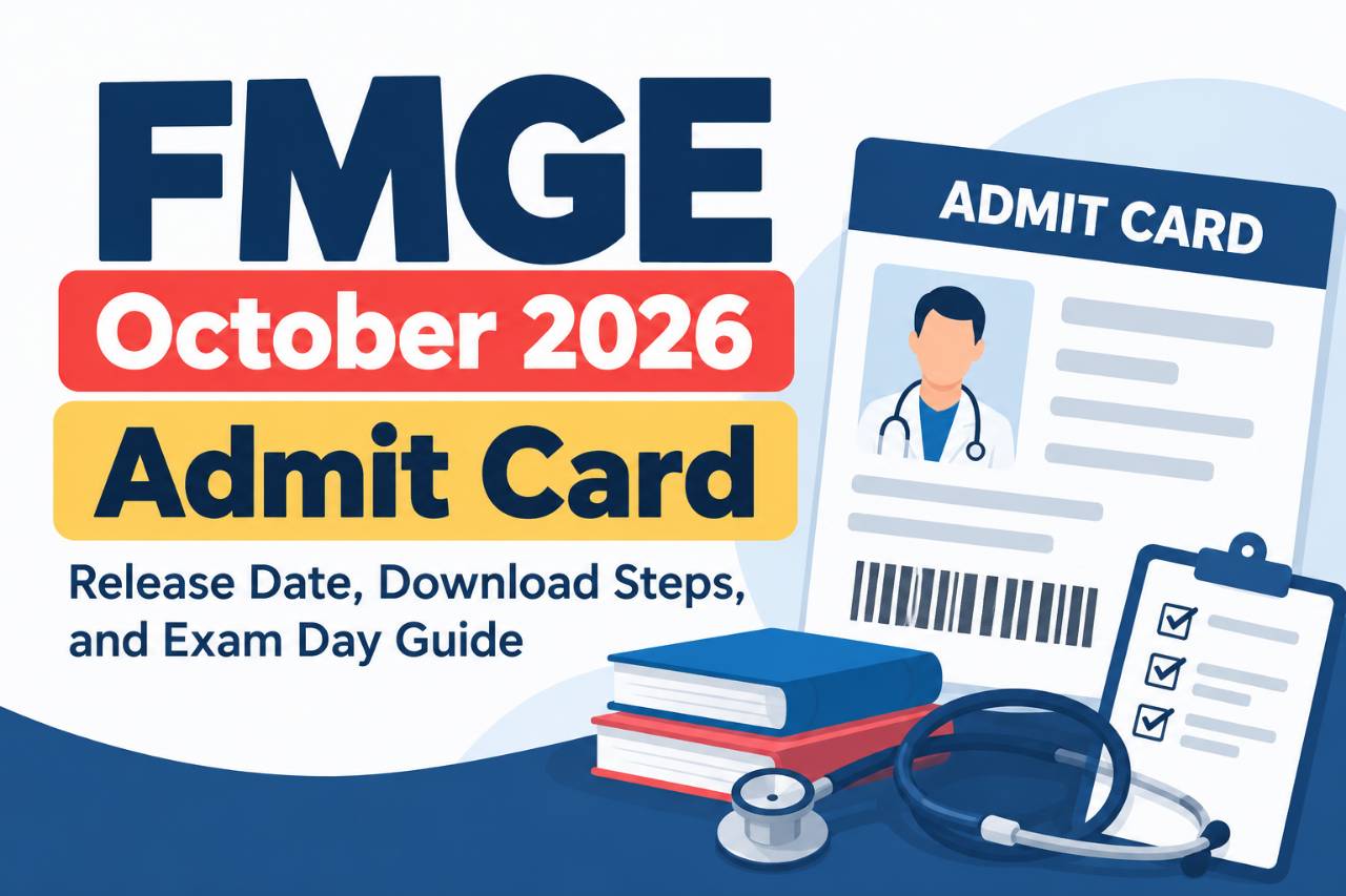 FMGE October 2026 Admit Card: Release Date, Download Steps, and Exam Day Guide
