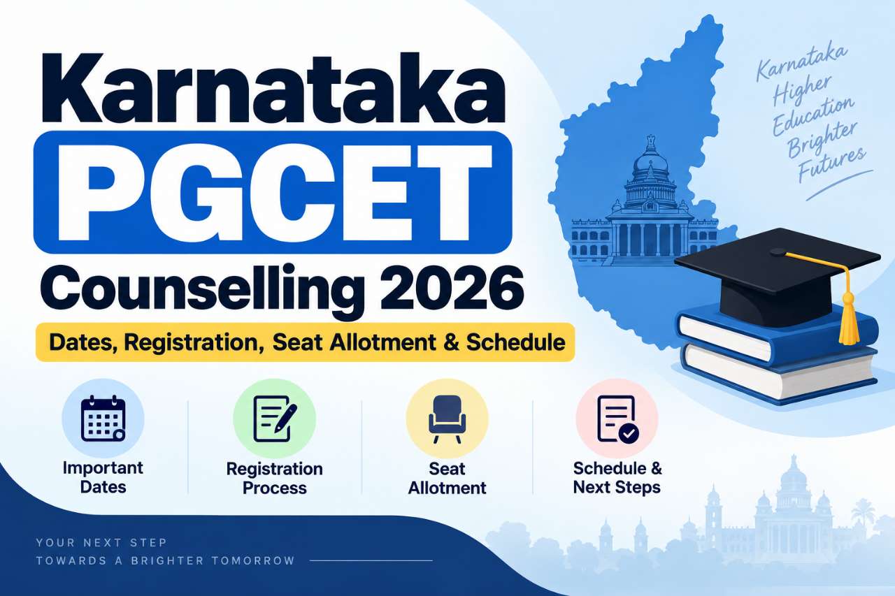 Karnataka PGCET Counselling 2026: Dates, Registration, Seat Allotment & Schedule